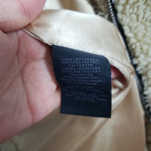 STEVE MADDEN Beige Teddy Sherpa Jacket Coat - Picture 6 of 7